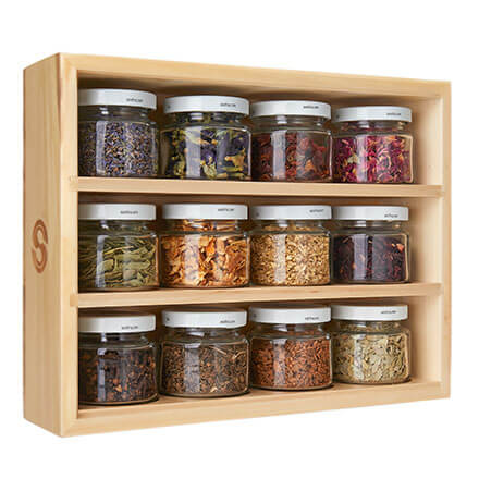 Selefina pick-your-own 12 spices with wooden rack