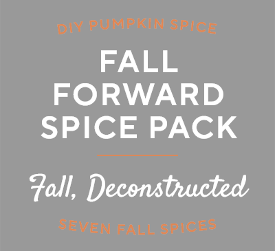 DIY Pumpkin Spice: the Fall Forward Spice Pack, seven pre-ground fall spices