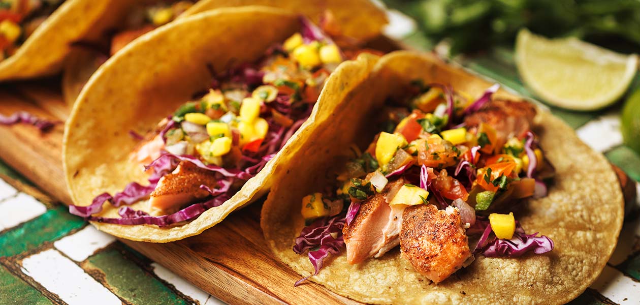 Heat + Citrus Recipe: Blackened Salmon Tacos