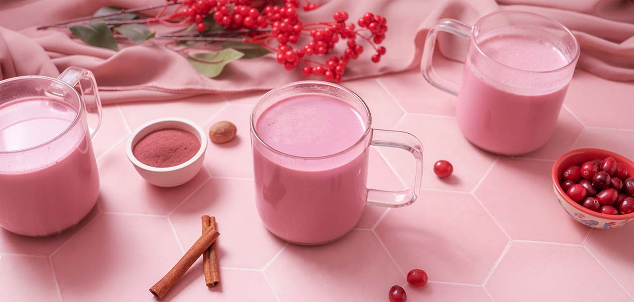 Celestial Blush Moon Milk Mix is Pink