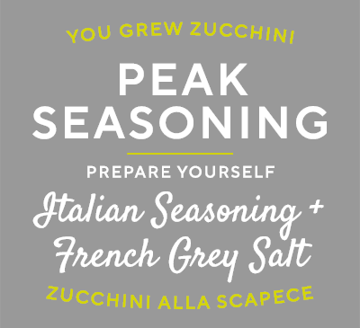 Peak Seasoning: Prepare Yourself with Italian Seasoning and French Grey Salt