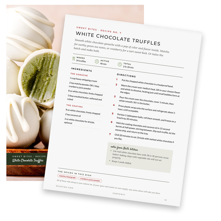 Recipe PDF preview: White Chocolate Truffles