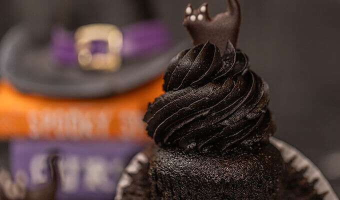 All Black Cacao Cupcakes