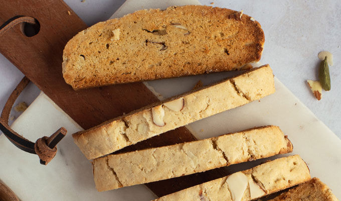Almond and Cardamom Biscotti