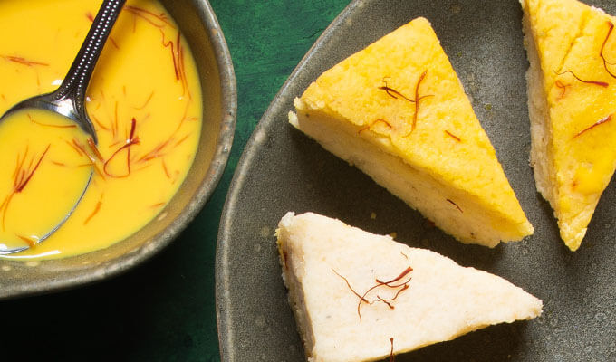 Almond Ricotta Fudge (Almond Burfi)