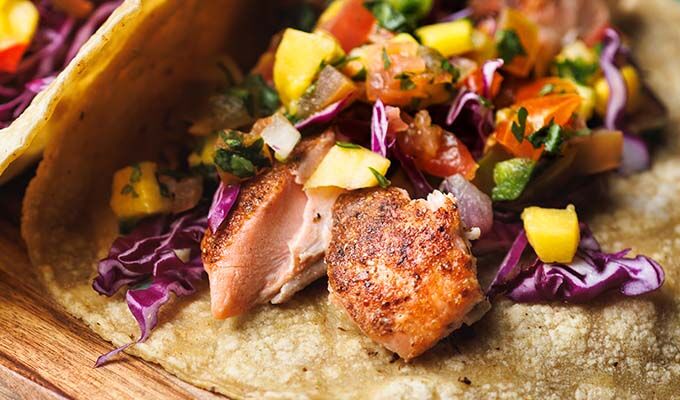 Blackened Salmon Tacos