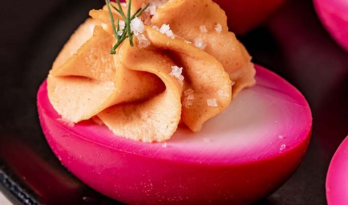 Beet Pickled Deviled Eggs