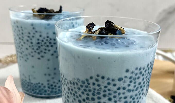Butterfly Pea Coconut Sago