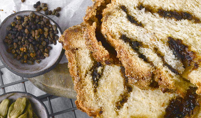Cardamom Pistachio Babka