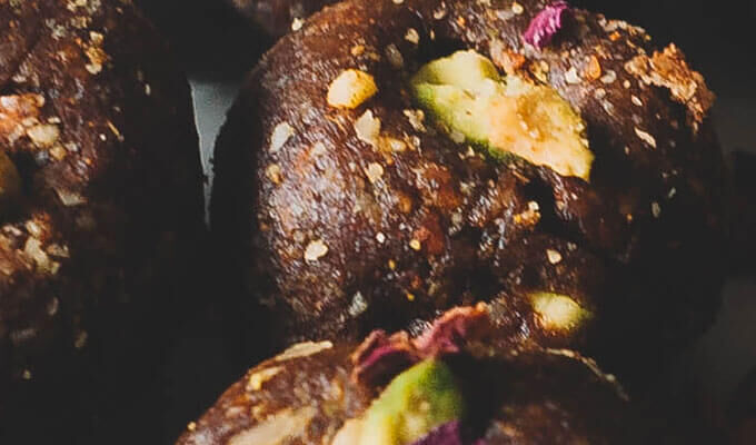 Cardamom Pistachio Date Balls