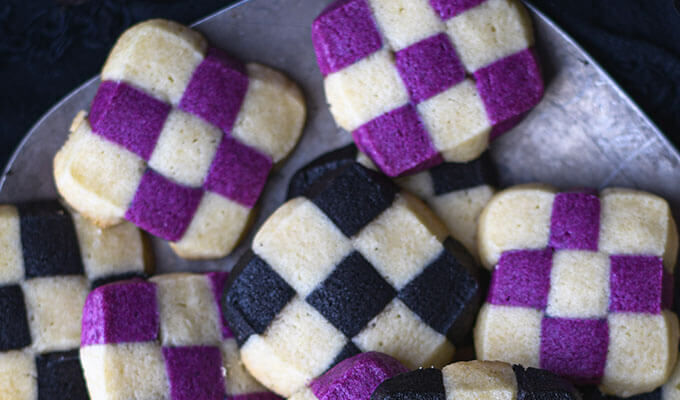 Checkerboard Halloween Cookies
