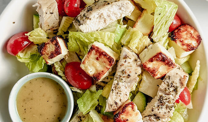 Chicken Halloumi Salad