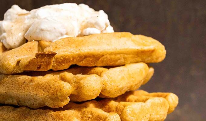 Smoky Maple Chili Cornbread Waffles