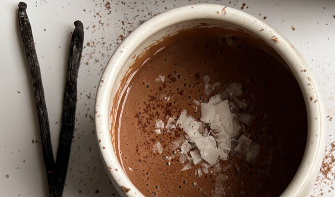 Coconut, Vanilla, and Maple Hot Chocolate