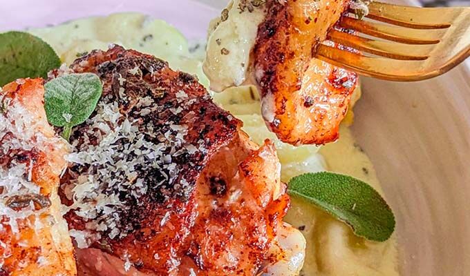 Creamy Sage Gnocchi & Crispy Chicken