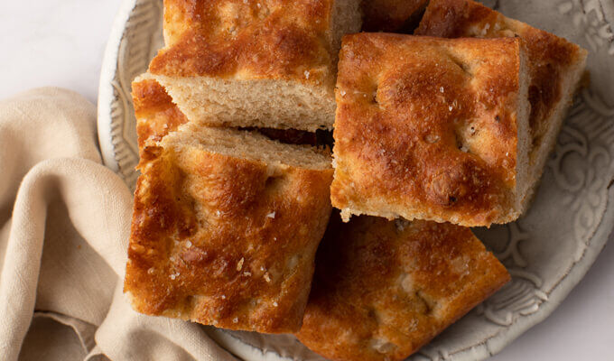 Focaccia with Fleur de Sel