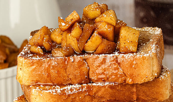 French Toast with Spiced Apple Compote