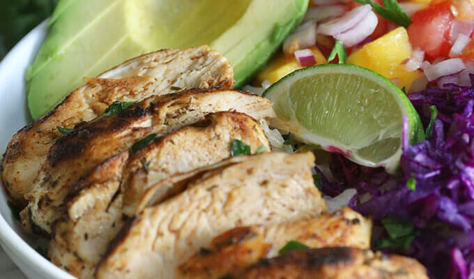 Grilled Chicken Rice Bowls 