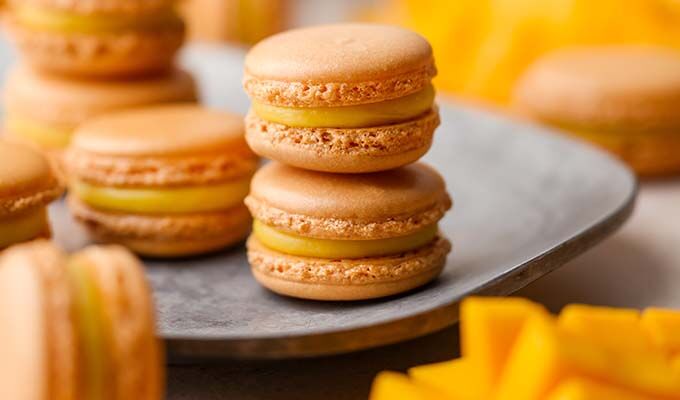 Mango Macarons