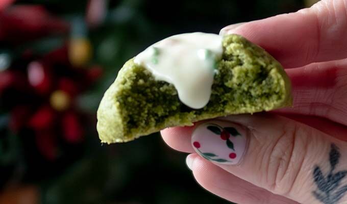 Matcha Blossom Cookies