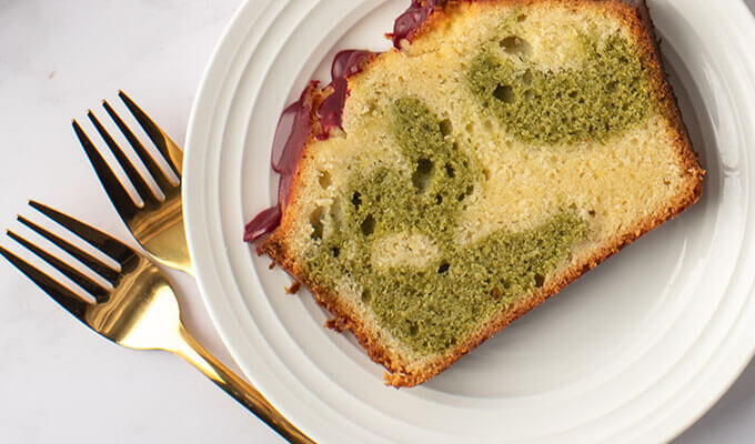 Lemon Matcha Pound Cake 