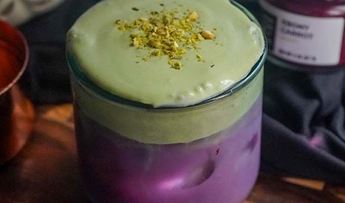 Spooky Matcha Foam Latte