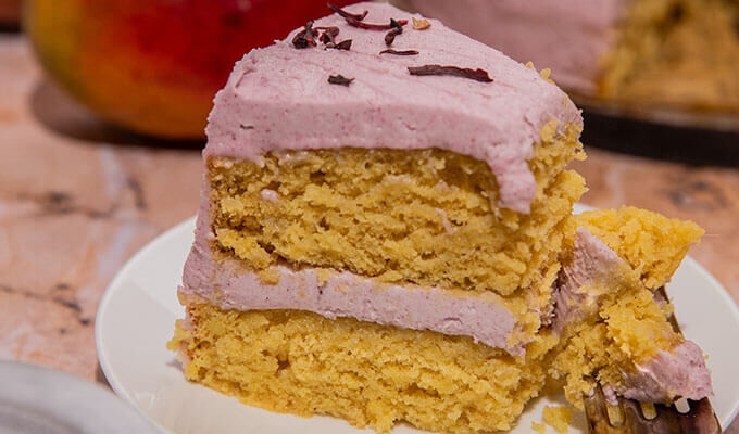 Mango Hibiscus Cake