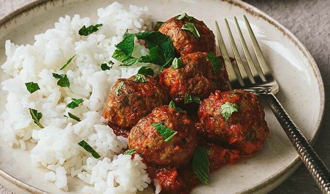 Moroccan-Inspired Lamb Meatball Tagine