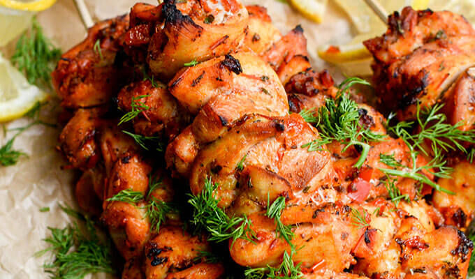 Oven-Baked Harissa Chicken Skewers