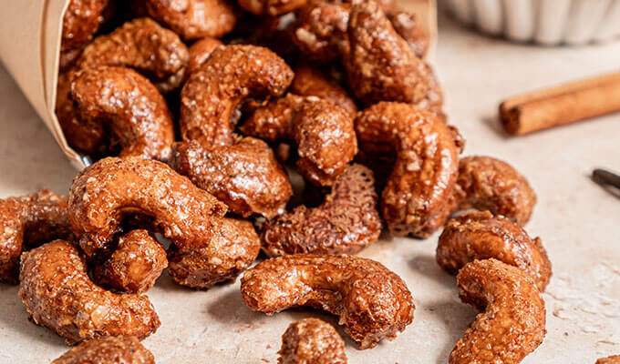 Pumpkin Spice Candied Cashews