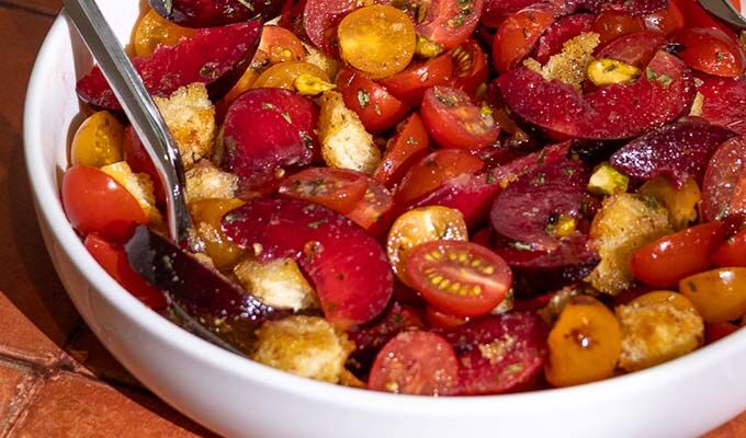 Cherry Tomato and Plum Summer Salad