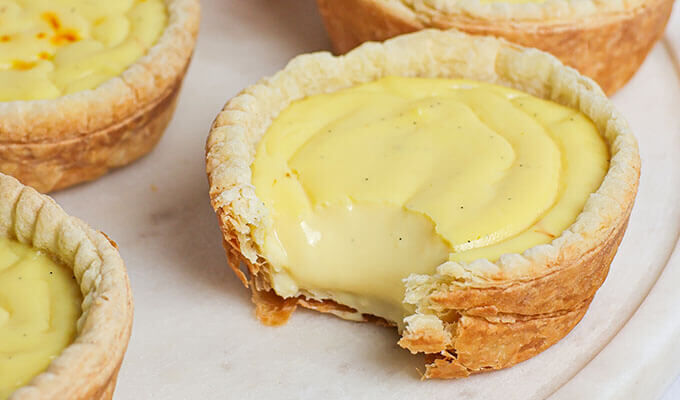 Saffron Custard Tartlets