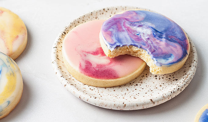 Tie-Dye Glazed Sugar Cookie